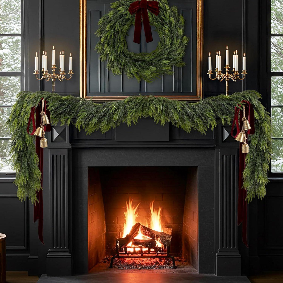Norfolk Kieferngirlande 9FT – Weihnachtliche Dekoration für Haus & Garten