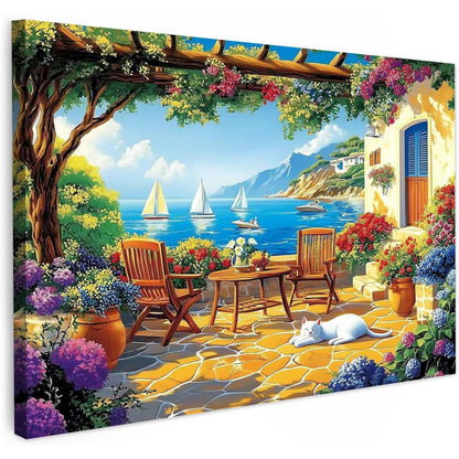 Diamant Painting Landschaft 30x40cm mit Rahmen – DIY Set für Erwachsene