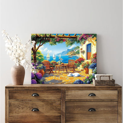 Diamant Painting Landschaft 30x40cm mit Rahmen – DIY Set für Erwachsene