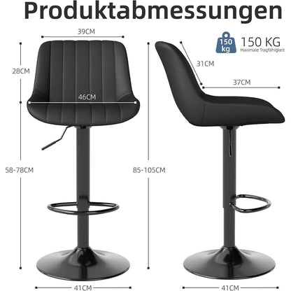 Drehbare Barhocker Set 3er – Höhenverstellbar & Modern