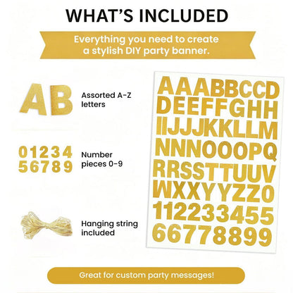 Goldene Buchstaben Girlande DIY – Personalisiertes Banner für Partys
