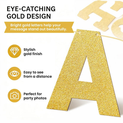 Goldene Buchstaben Girlande DIY – Personalisiertes Banner für Partys
