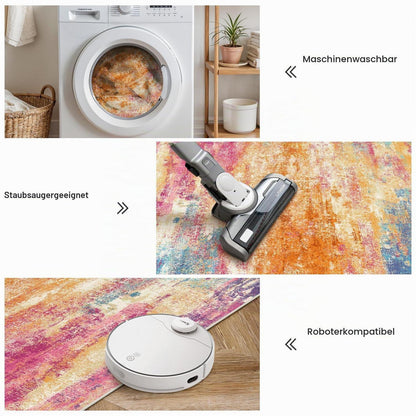 Moderner Wohnzimmerteppich 200x290 cm – Waschbar & Rutschfest