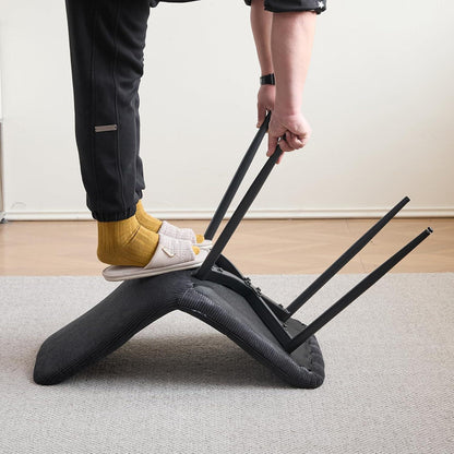 Moderner Esstisch Set mit 4 Samtstühlen – Rund 100cm