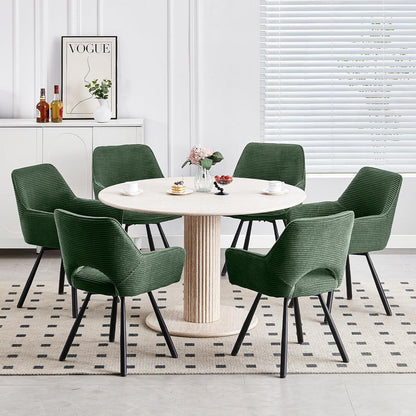 4er Set Drehbar Stühle | Grün, Modern & Komfortabel