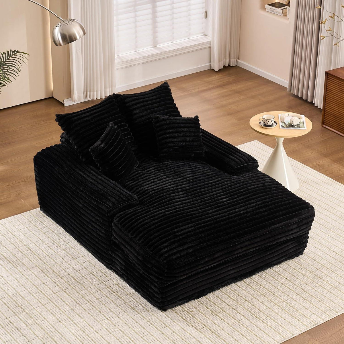 Cord Schlafsofa mit 4 Kissen – Ultraweiches Relaxsofa & Bett