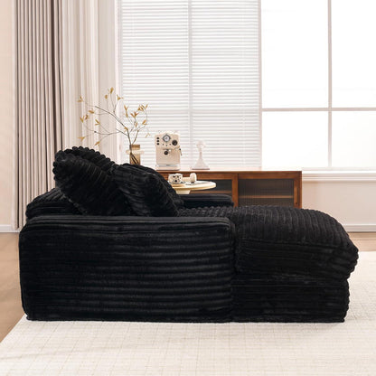 Cord Schlafsofa mit 4 Kissen – Ultraweiches Relaxsofa & Bett