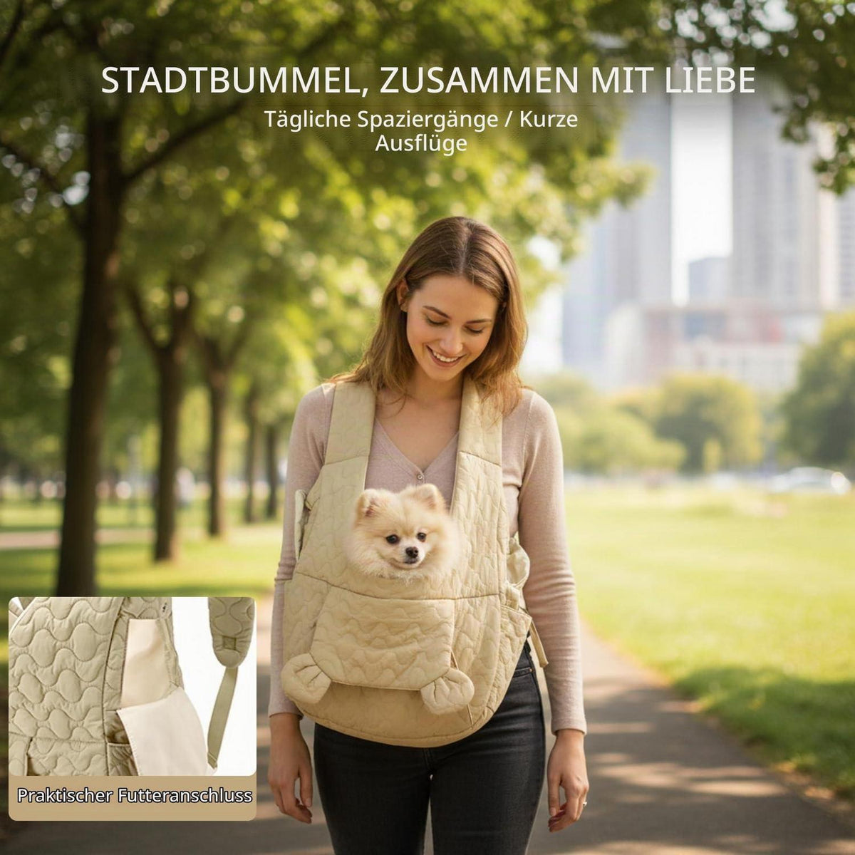 Hunderucksack für Kleine Hunde bis 10kg – Khaki