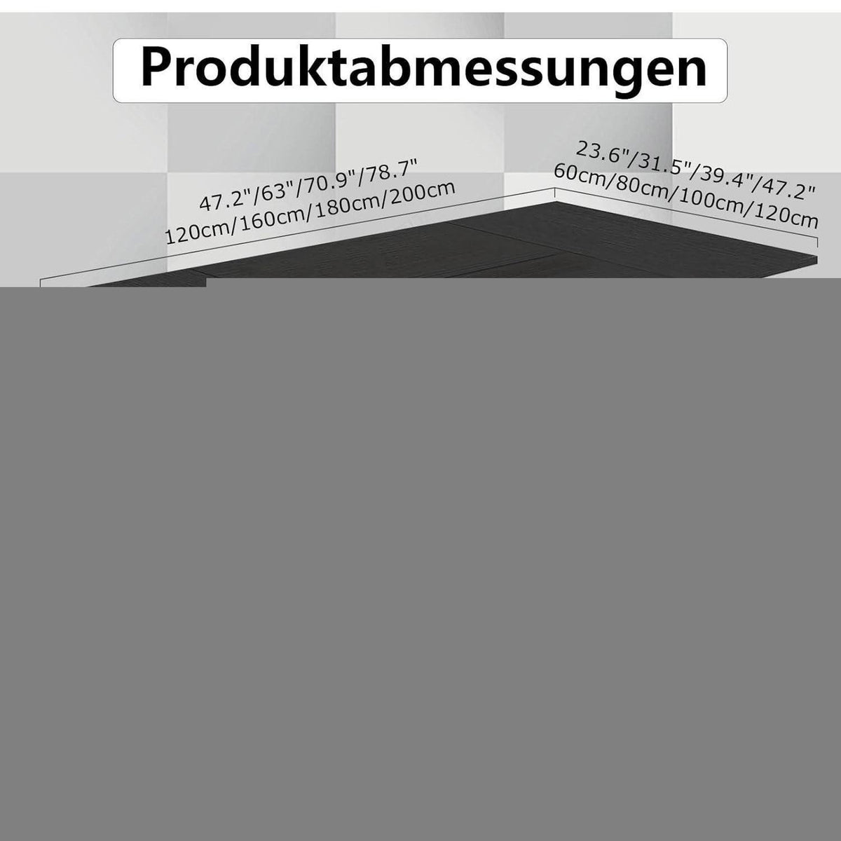 Modularer Konferenztisch, Erweiterbar für 4-12 Personen, 200 cm