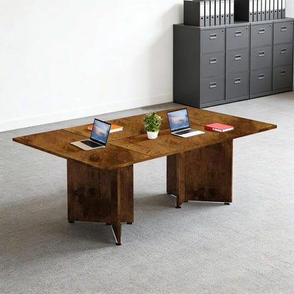 Erweiterbarer Konferenztisch modular | 360 cm | Flamed Wood