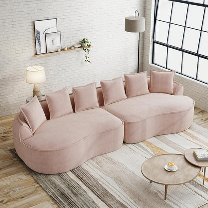 Modulares Chenille Sofa – Tiefes Sitzgefühl & Kein Aufbau Rosa