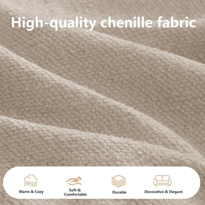 Modulares Chenille Sofa – Rahmenlos, Tief & Bequem (4-Sitzer)