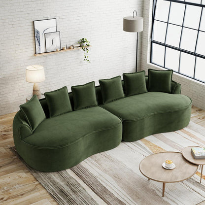 Modulares Chenille Sofa – Tiefes Sitzgefühl & Kein Aufbau