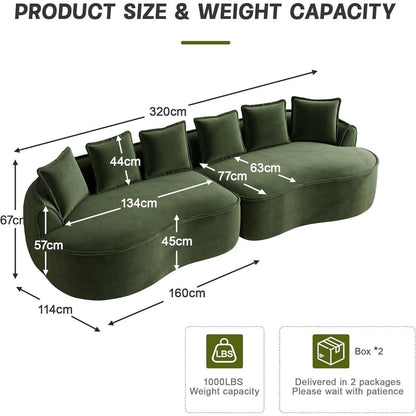 Modulares Chenille Sofa – Tiefes Sitzgefühl & Kein Aufbau