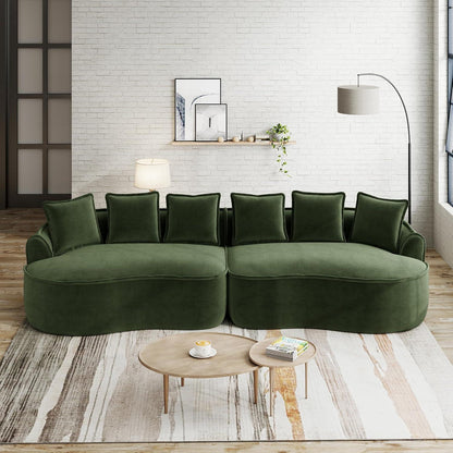 Modulares Chenille Sofa – Tiefes Sitzgefühl & Kein Aufbau