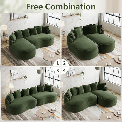 Modulares Chenille Sofa – Tiefes Sitzgefühl & Kein Aufbau