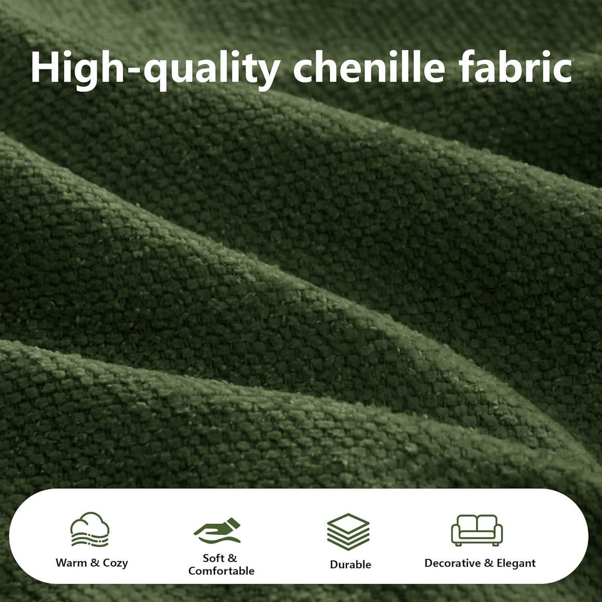 Modulares Chenille-Sofa mit Chaiselongue & extra Tiefe