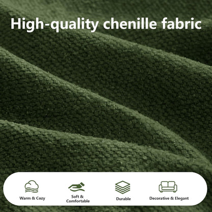 Modulares Chenille-Sofa mit Chaiselongue & extra Tiefe
