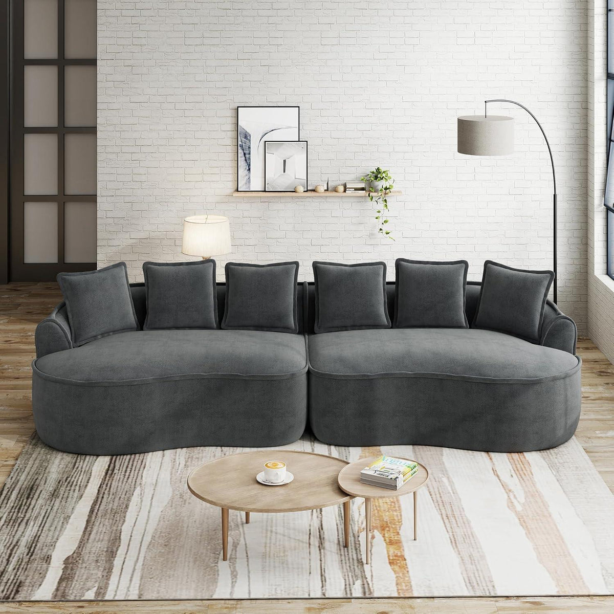 Modulares Chenille Sofa – Tiefes Sitzgefühl & Kein Aufbau