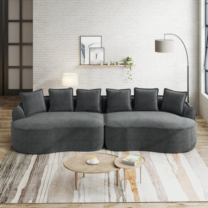 Modulares Chenille Sofa – Tiefes Sitzgefühl & Kein Aufbau