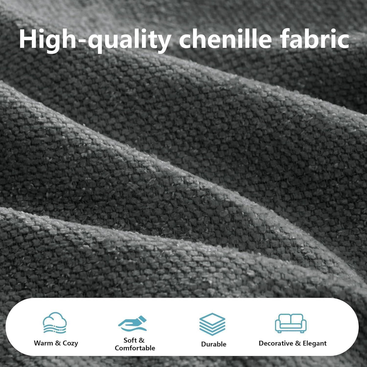 Modulares Sofa Grau – Chenille L-Form mit Chaiselongue