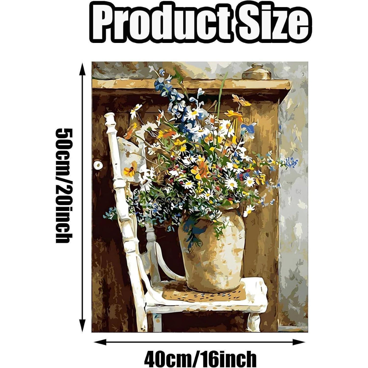 Malen nach Zahlen Gänseblümchen – DIY Bastelset 40x50cm