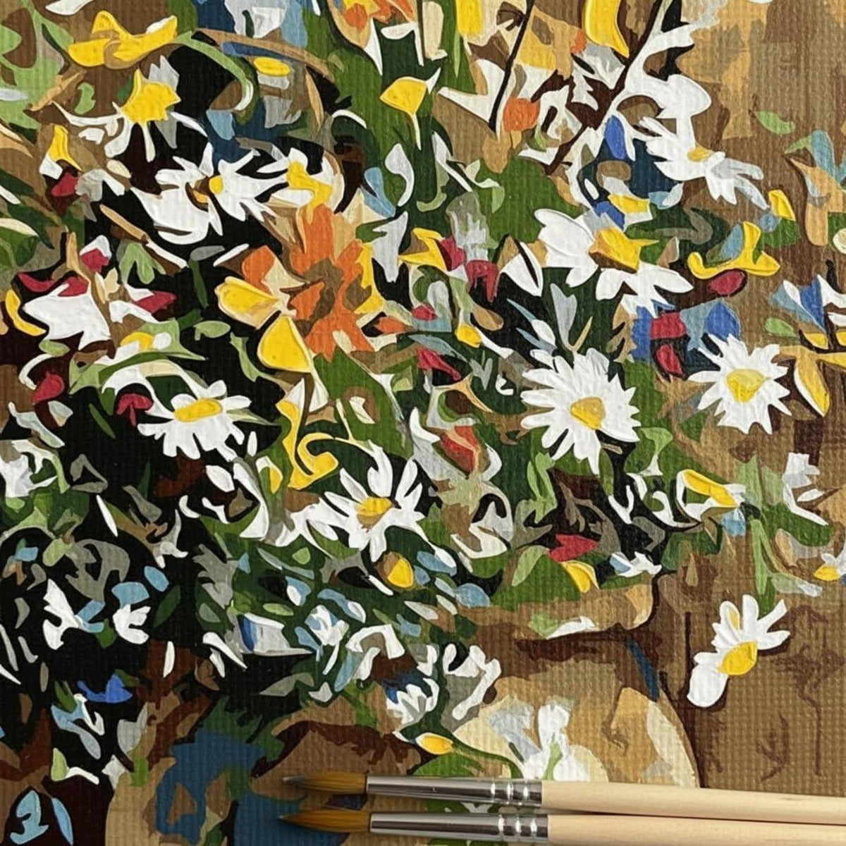 Malen nach Zahlen Gänseblümchen – DIY Bastelset 40x50cm