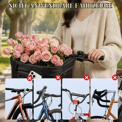 Fahrradkorb Lenkerkorb Faltbar Wasserdicht & Abnehmbar