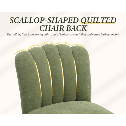 Retro Barhocker Set 4er – Grün, Holzrahmen & Chenille