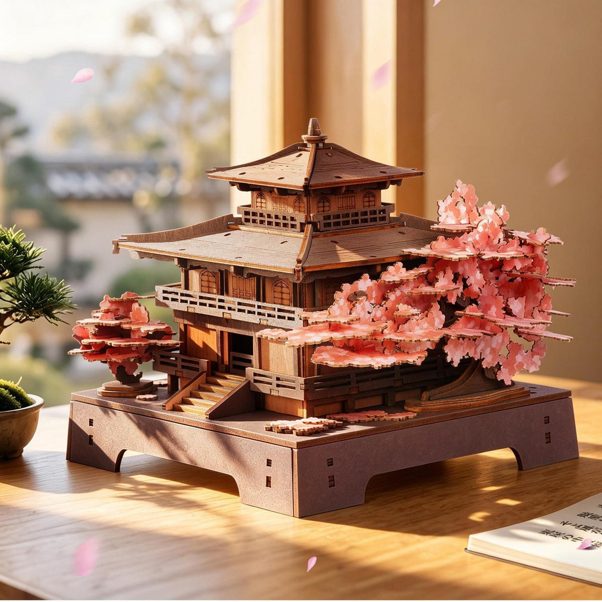 Sakura Pavillon 3D Holzpuzzle – Japanische Architektur zum Selberbauen