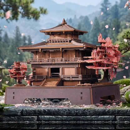 Sakura Pavillon 3D Holzpuzzle – Japanische Architektur zum Selberbauen