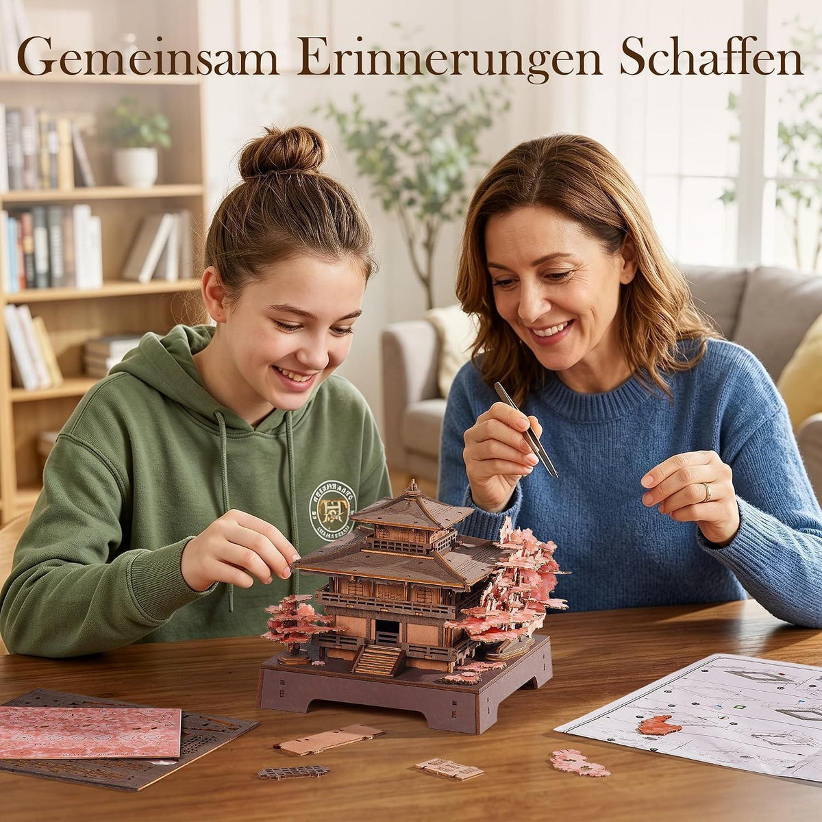 Sakura Pavillon 3D Holzpuzzle – Japanische Architektur zum Selberbauen