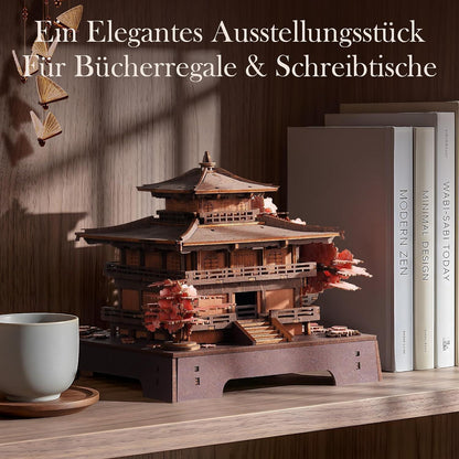Sakura Pavillon 3D Holzpuzzle – Japanische Architektur zum Selberbauen