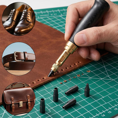 Leder Lochstanzer Set mit 6 Stanzspitzen 1,5-4 mm