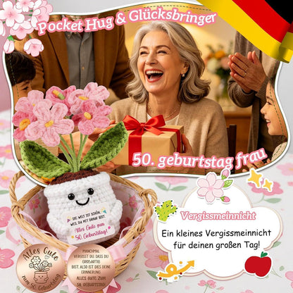Geschenk 50. Geburtstag Frau - Pocket Hug Vergissmeinnicht