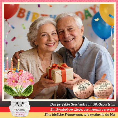 Geschenk 50. Geburtstag Frau - Pocket Hug Vergissmeinnicht