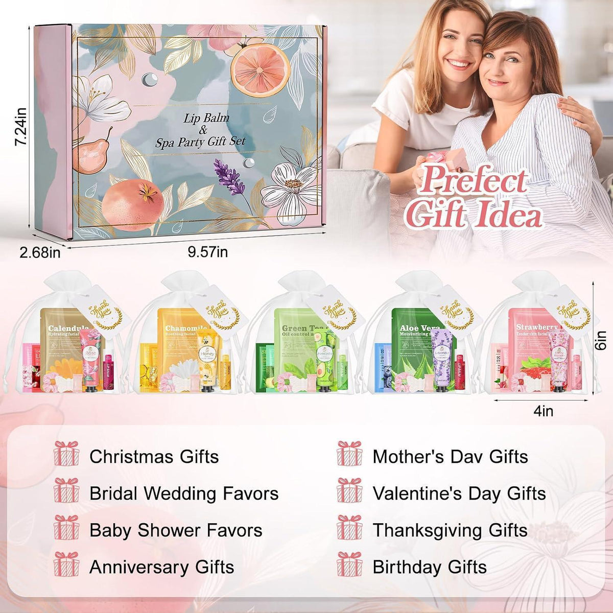 100-teiliges Hautpflege Geschenkset für Frauen & Mädchen