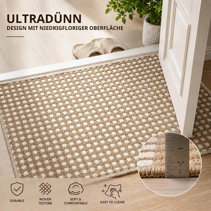 Waschbare Fußmatte für Innen & Außen, 70x100cm Braun