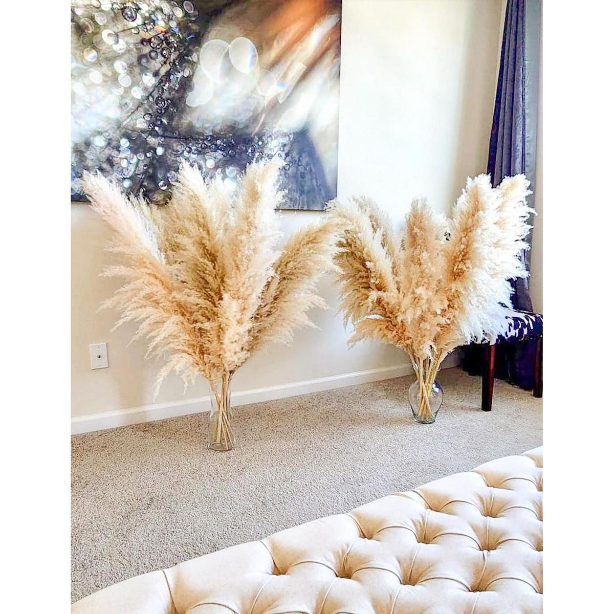 Pampasgras Groß 10er Set - 100cm Boho Deko für Zuhause