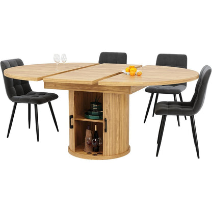 Ausziehbarer Esstisch Holz – 118-158 cm, Platz für 6 Personen