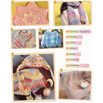 Farbverlaufsgarn 200g - Wolle zum Häkeln & Stricken Regenbogen