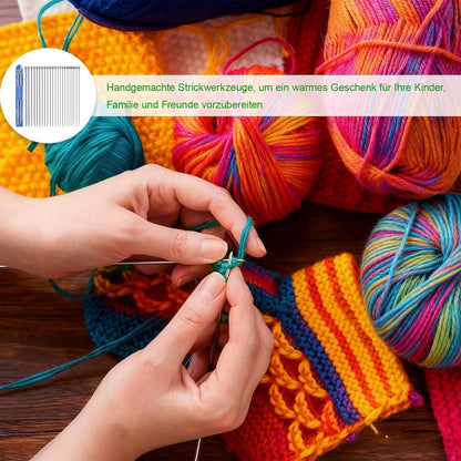 13 Paar Edelstahl Stricknadel Set – 25cm, Vielseitig & Hochwertig