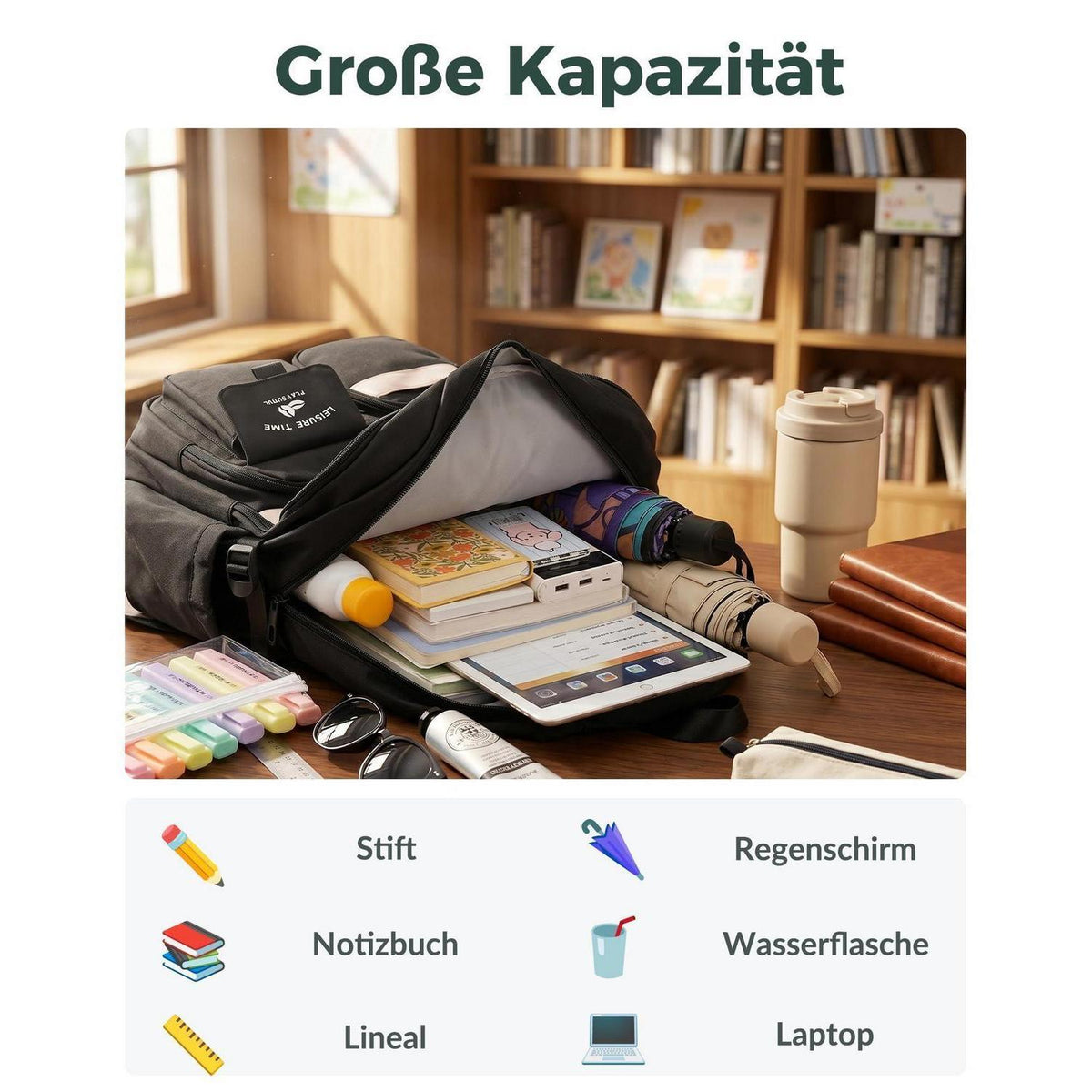 Schulrucksack Mädchen Lila – 30L Laptopfach & Ergonomisch