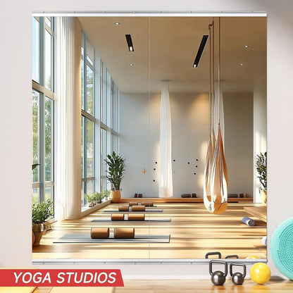 Ganzkörperspiegel 210x100cm - 2er Set für Fitnessraum & Yoga