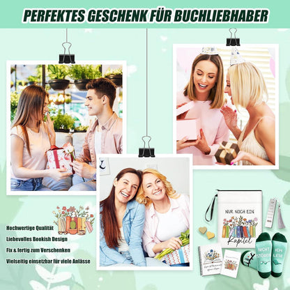 Geschenkset für Buchliebhaber: 6-teiliges Set mit Socken & Zubehör