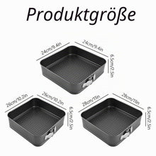Quadratische Kuchenform Edelstahl 3er Set 24/26/28cm