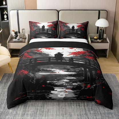 Japanisches Samurai Bettwäsche-Set 200x200 Baumwolle