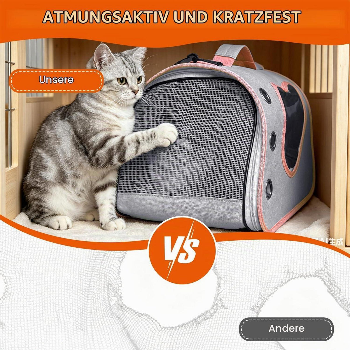 Katzentransporttasche & Hundetasche für kleine Hunde bis 5kg
