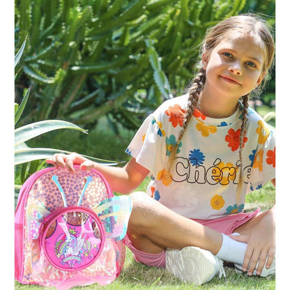 Einhorn Rucksack Mädchen mit Pailletten & Schmetterlingsflügeln