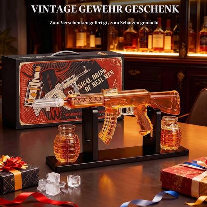 Whisky Dekanter Set mit Gläsern & Trichter – Geschenk für Männer